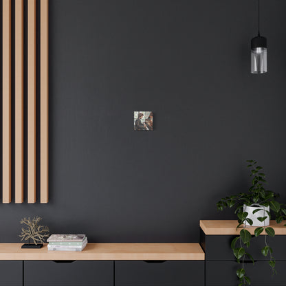 Piano Man Joel Canvas Wall Art — Abstract Character Portrait