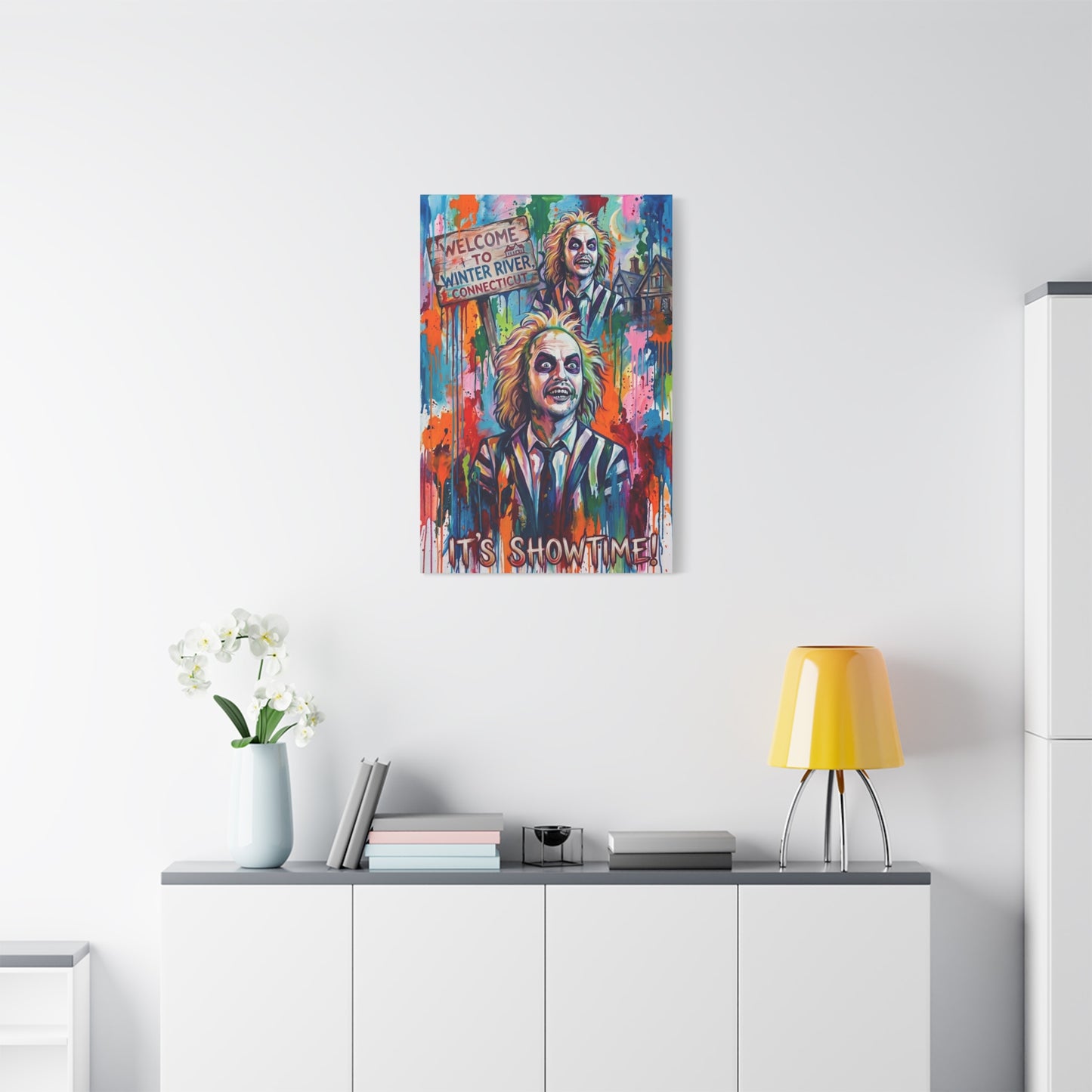 Beetlejuice 'It's Showtime!' Matte Stretched Canvas