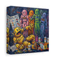Depressed Pacman Canvas Wall Art Print