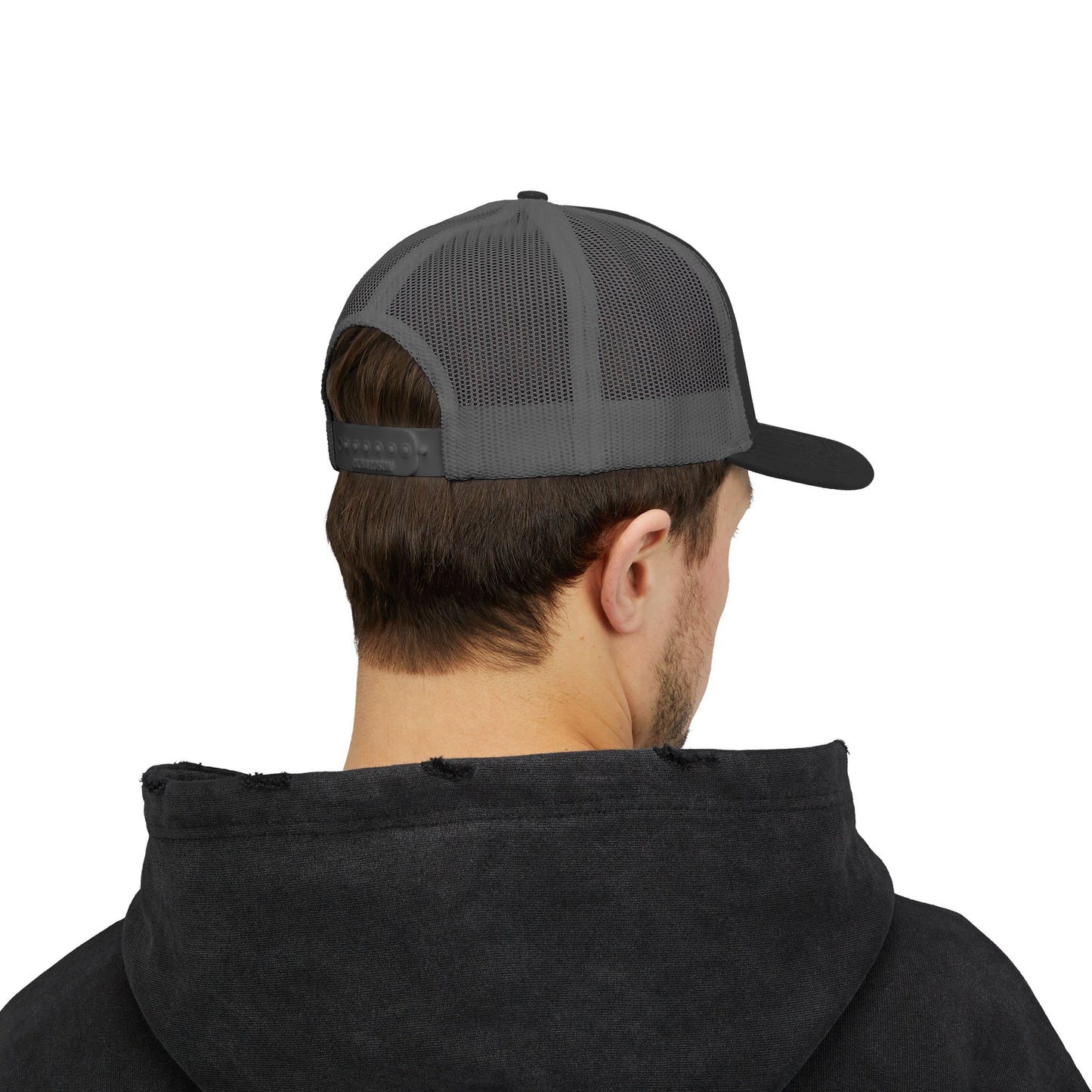 'F Off' Stick Figure Trucker Cap – Retro Distressed Snapback Hat