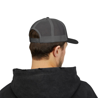 'F Off' Stick Figure Trucker Cap – Retro Distressed Snapback Hat