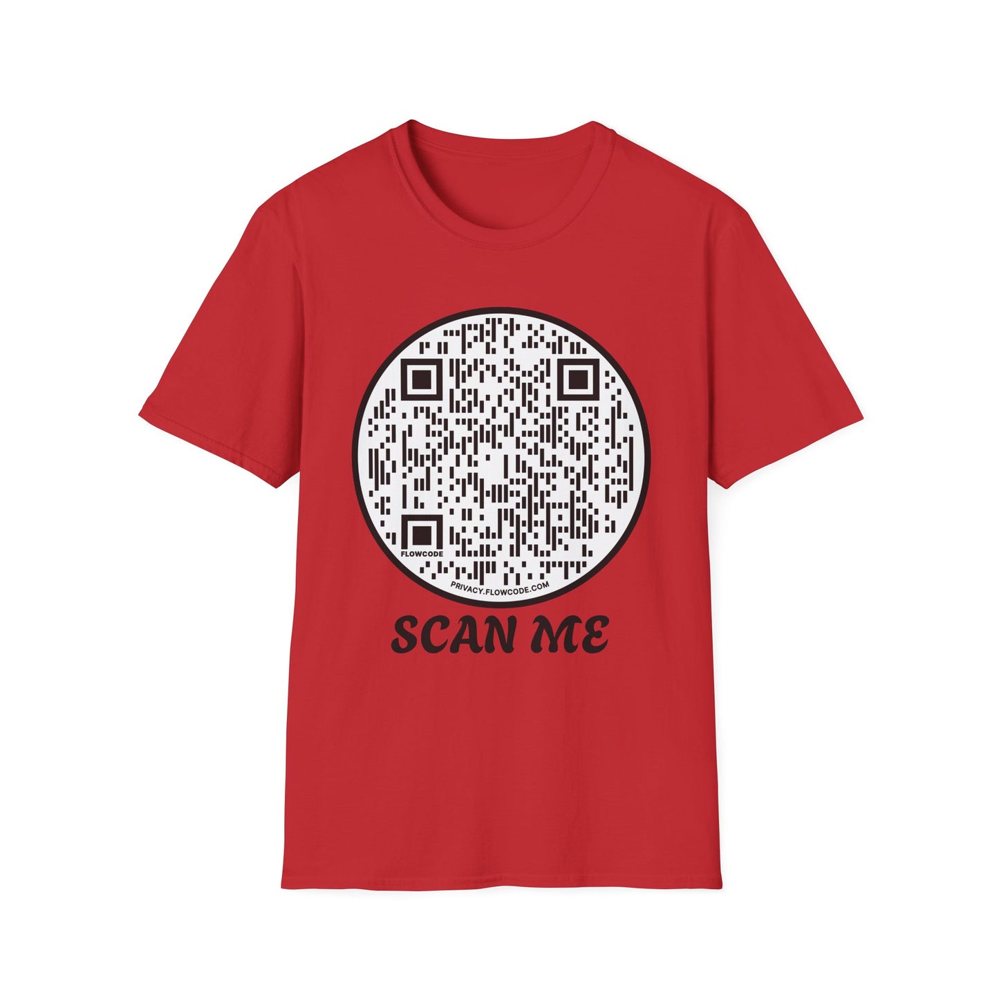 QR Code "Scan Me" T-Shirt — Interactive Novelty Shirt for Events & Gifts