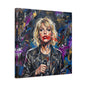 SMEARED THE LIPS Swift Portrait Canvas Art — Matte Stretched Canvas Print