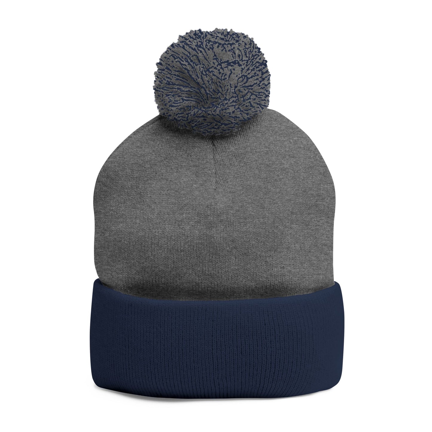 Embroidered Pom-Pom Beanie — "Spitters Are Quitters!" Cozy Winter Hat