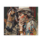 Western Collage Horse & Cowgirl Matte Canvas Wall Art - Stretched 1.25"