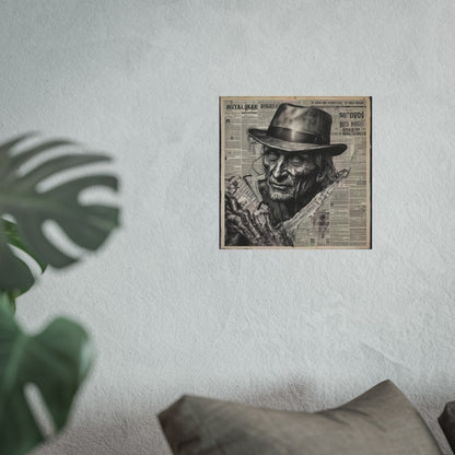 Freddy Krueger Vintage Newspaper Portrait Poster Print