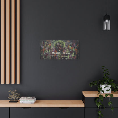 Joker Mental Health Abstract Canvas Wall Art — Matte Stretched 1.25"