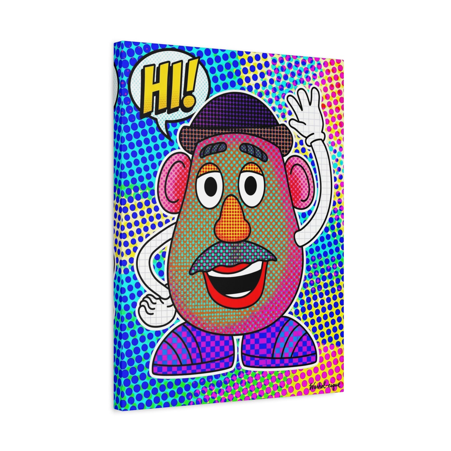 Mr. Head Abstract Canvas Wall Art Print — Matte Stretched Canvas