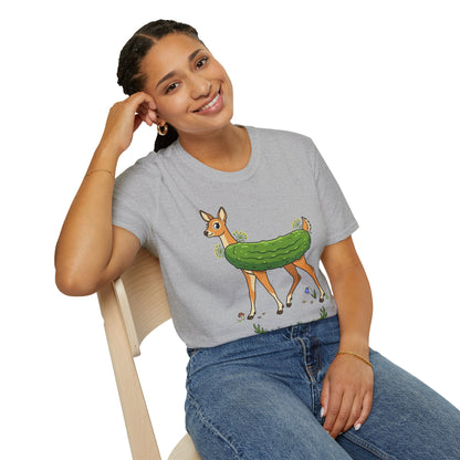 Dill Doe T‑Shirt — Cute Pickle Deer Pun Tee for Nature Lovers & Foodie Fans