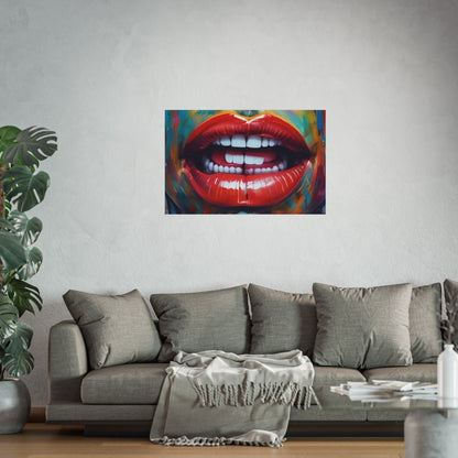 Colorful Pop Art Lip Poster Fine Art Print