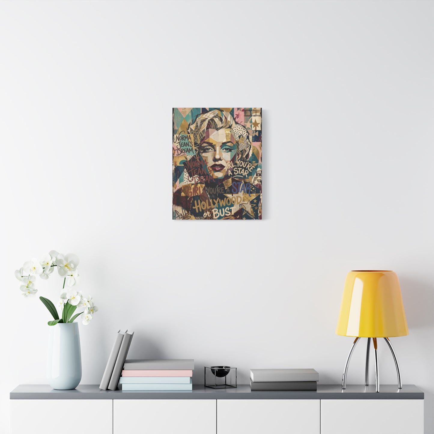 Hollywood Star Portrait Matte Canvas Wall Art, Stretched 1.25"