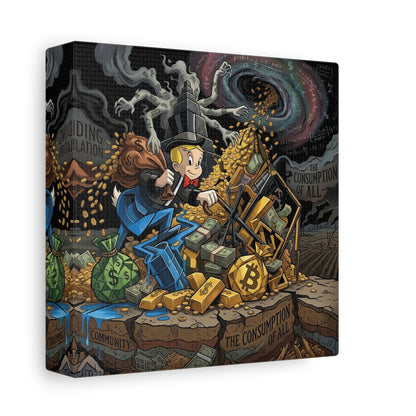 Greed Canvas Wall Art Print