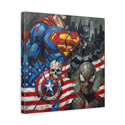 Superhero Abstract Canvas Wall Art Print