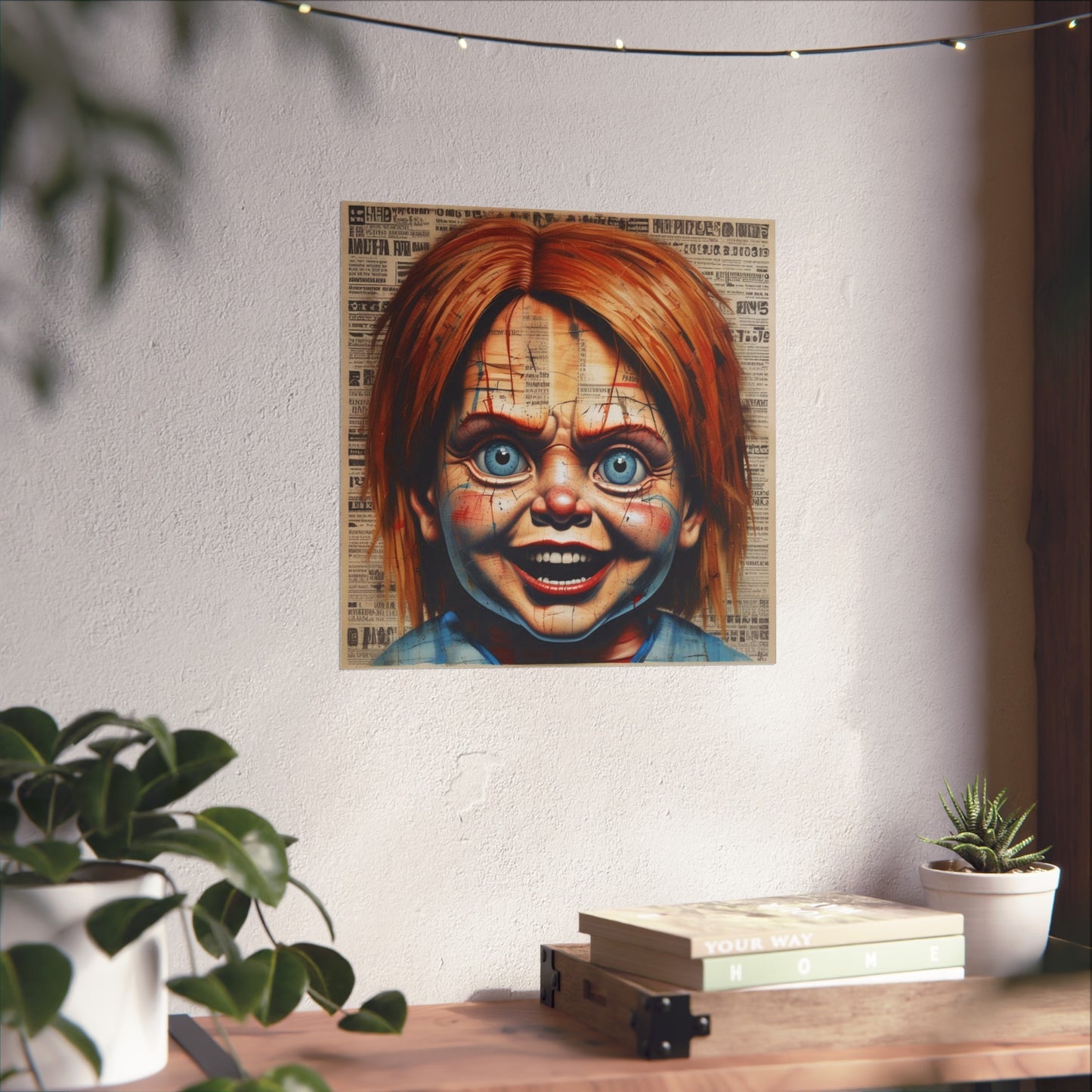 Creepy Chucky Doll Fine Art Poster Print — Chucky-Inspired Horror Wall Art