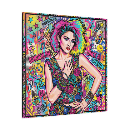 Queen of Pop Abstract Canvas Wall Art Print