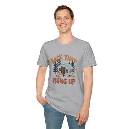 RV Camping T-Shirt — "Back That Thing Up" Retro Camper Graphic Tee