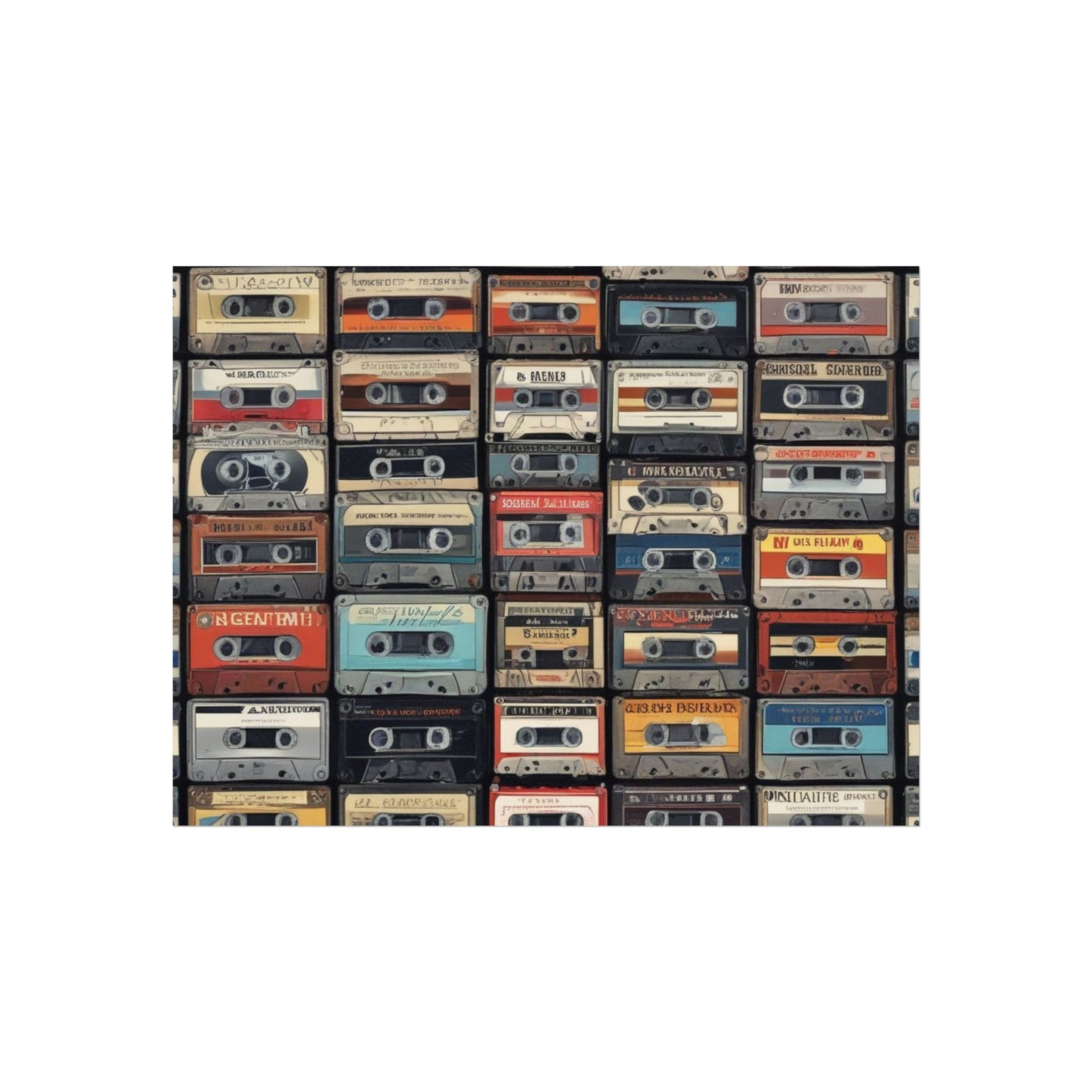Cassette Tape Collage Fine Art Poster