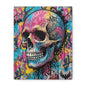 Vibrant Graffiti Skull Canvas