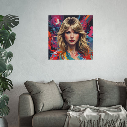 Taylor-Inspired Pop Art Portrait Poster Fine Art Wall Print