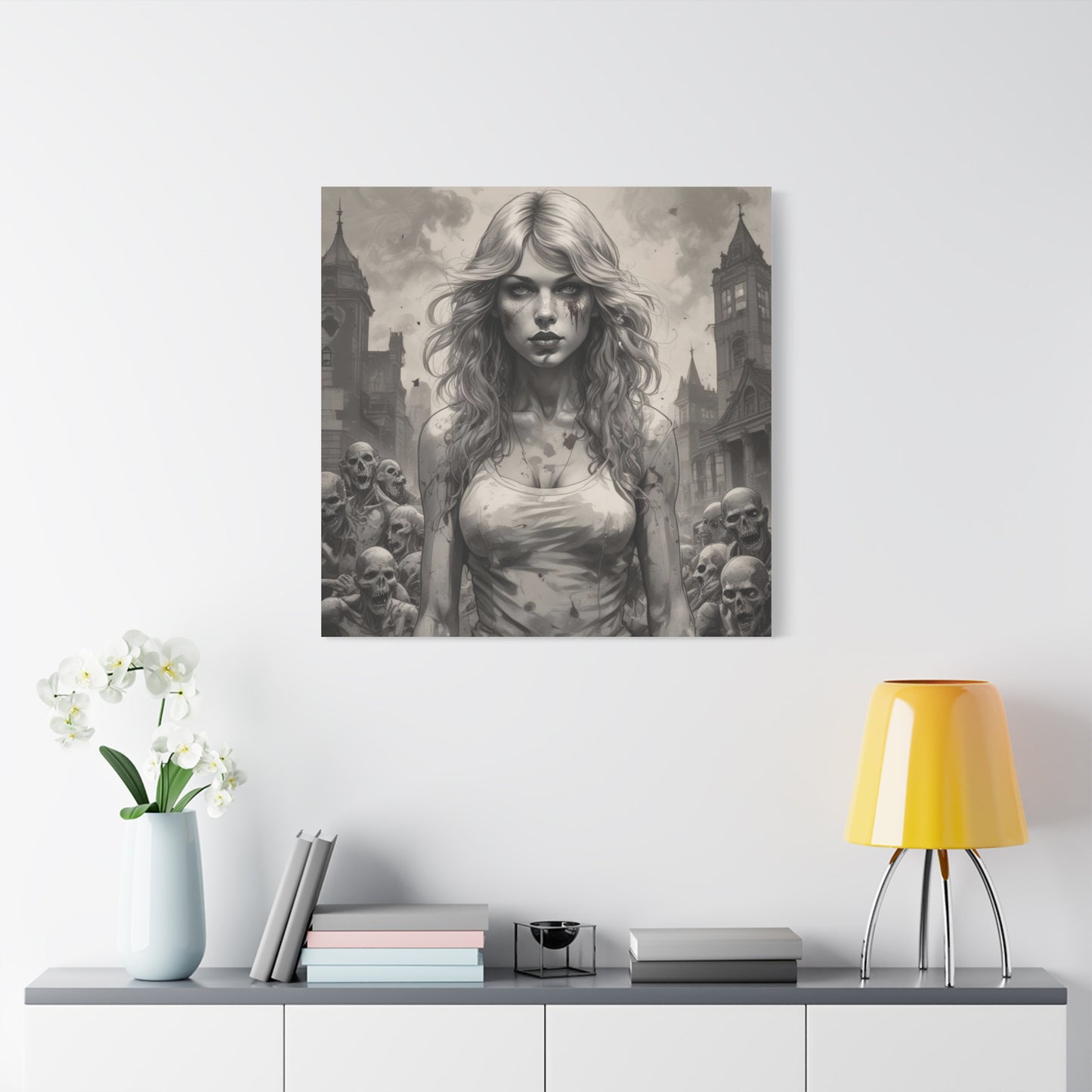 Zombie Swift Matte Canvas Wall Art — Gothic Horror Stretched Canvas