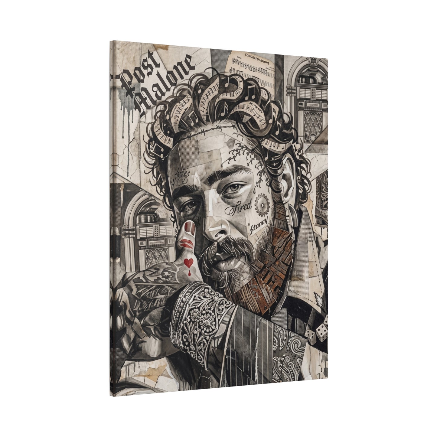 Post Portrait Matte Canvas Wall Art, Stretched 1.25"