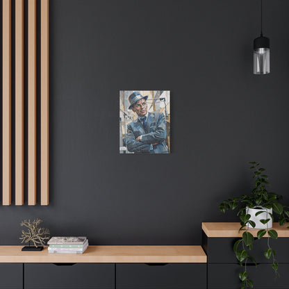 G.O.A.T Basketball Portrait Matte Canvas Wall Art, Stretched 1.25"