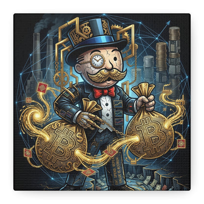 Rich Uncle Pennybags Canvas Wall Art Print