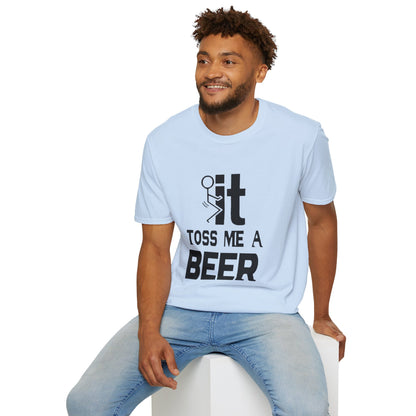 Funny 'Toss Me a Beer' T-Shirt – Beer Toss Party Tee