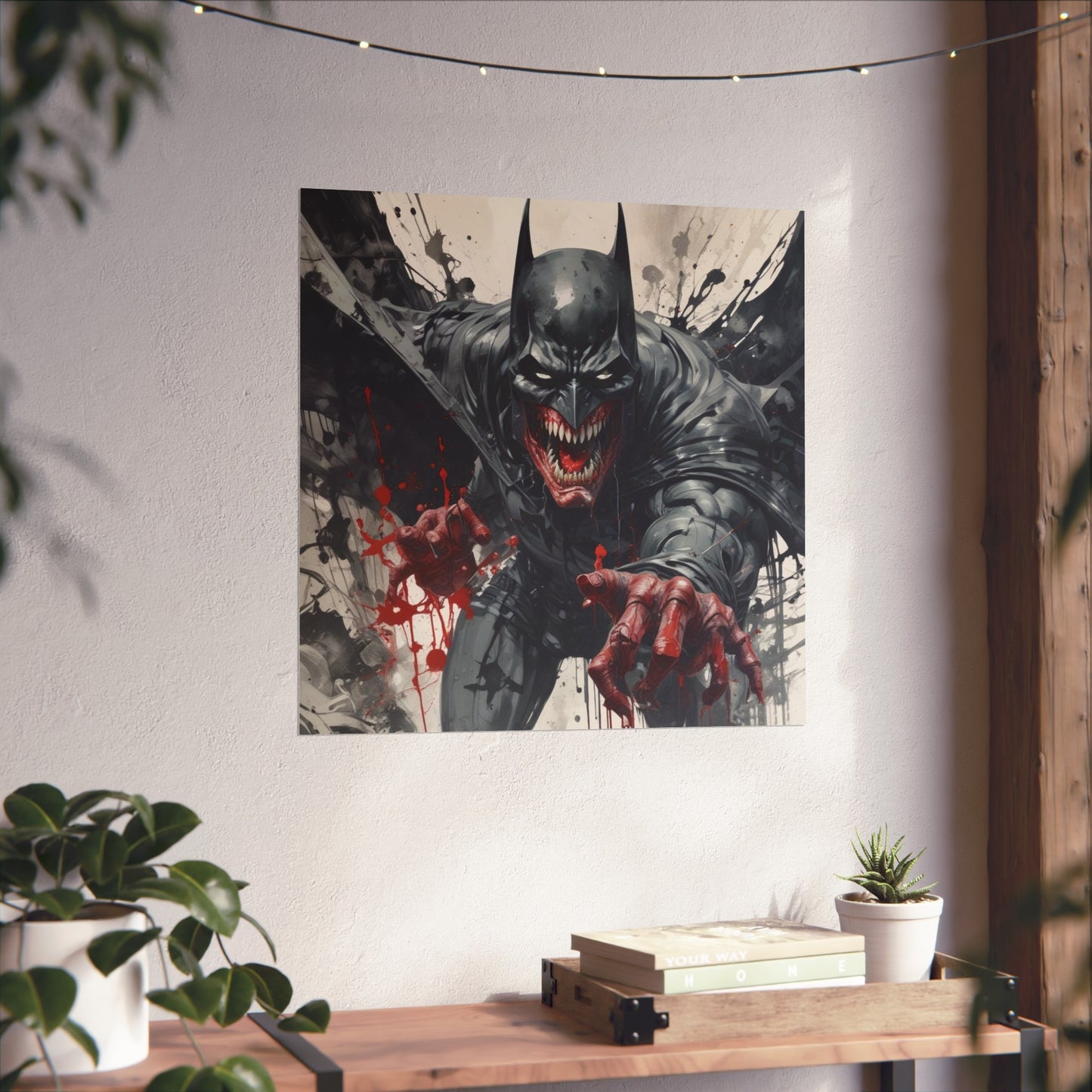 Batman Horror Art Poster Print — Dark Bloody Comic Fine Art Print