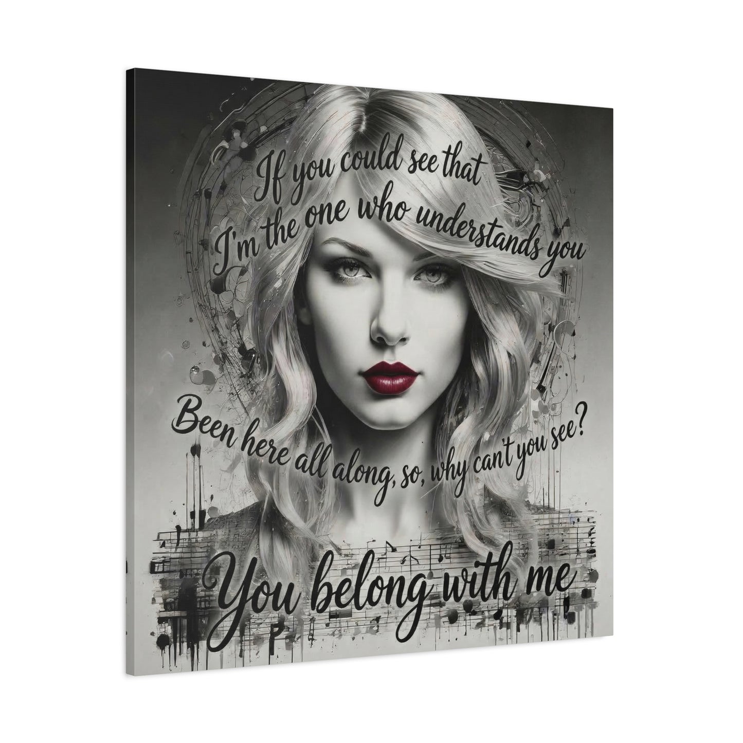 Swift Inspired "You Belong With Me" — Matte Stretched Canvas Wall Art