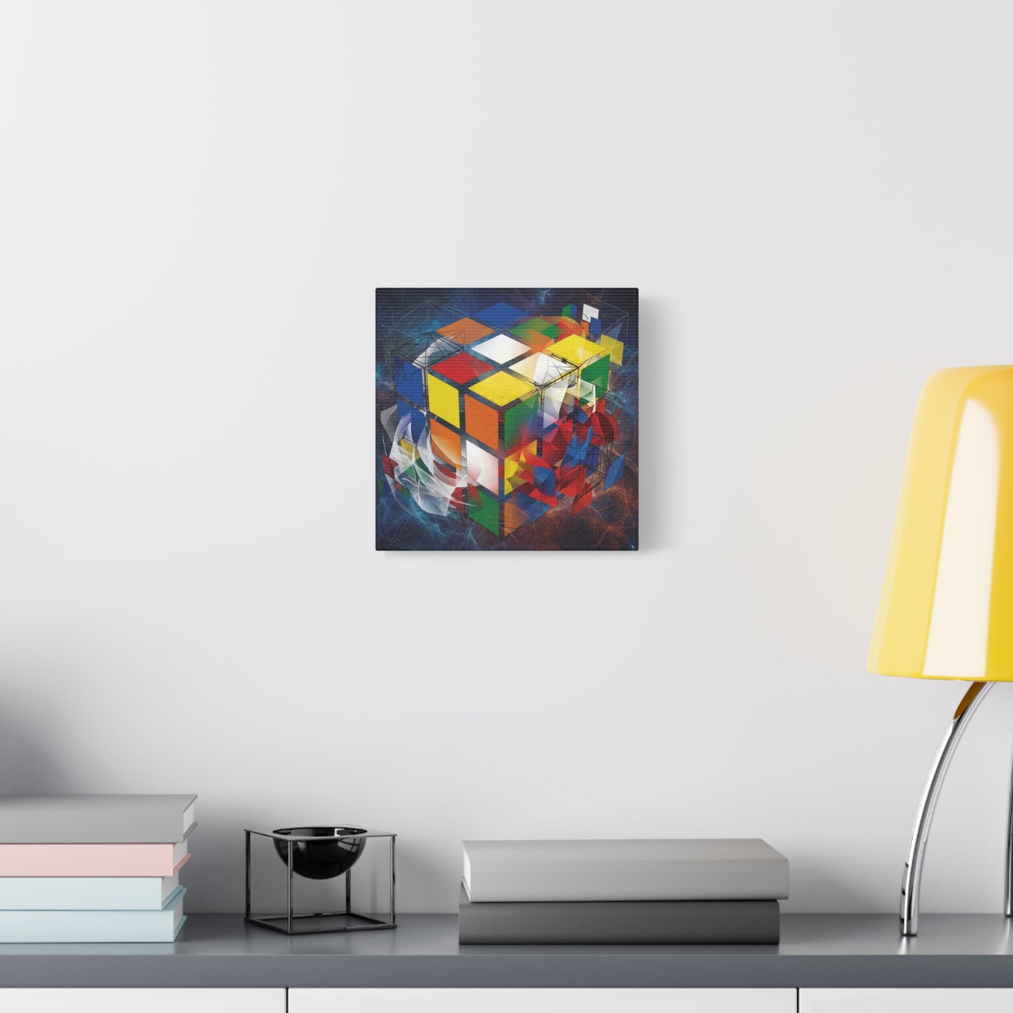 Magic Cube Abstract Canvas Wall Art Print — Matte Stretched Canvas