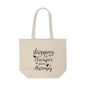 Canvas Tote — "Shopping Is Cheaper Than Therapy" Reusable Market Bag