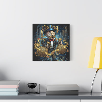 Rich Uncle Pennybags Canvas Wall Art Print