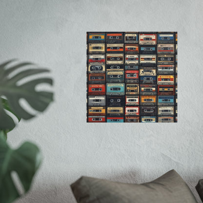 Cassette Tape Collage Fine Art Poster
