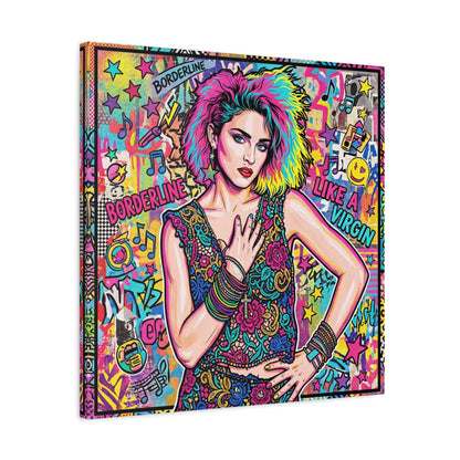 Queen of Pop Abstract Canvas Wall Art Print