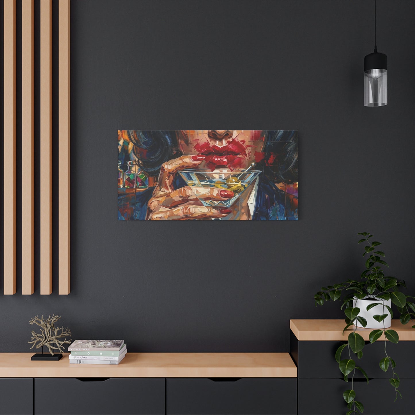 Cocktail Kiss Matte Canvas Wall Art