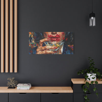 Cocktail Kiss Matte Canvas Wall Art