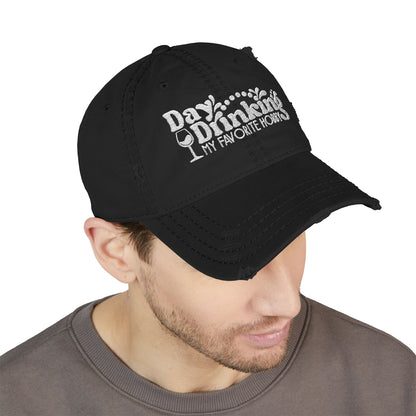 Day Drinking Squad Distressed Dad Hat — Embroidered Casual Baseball Cap