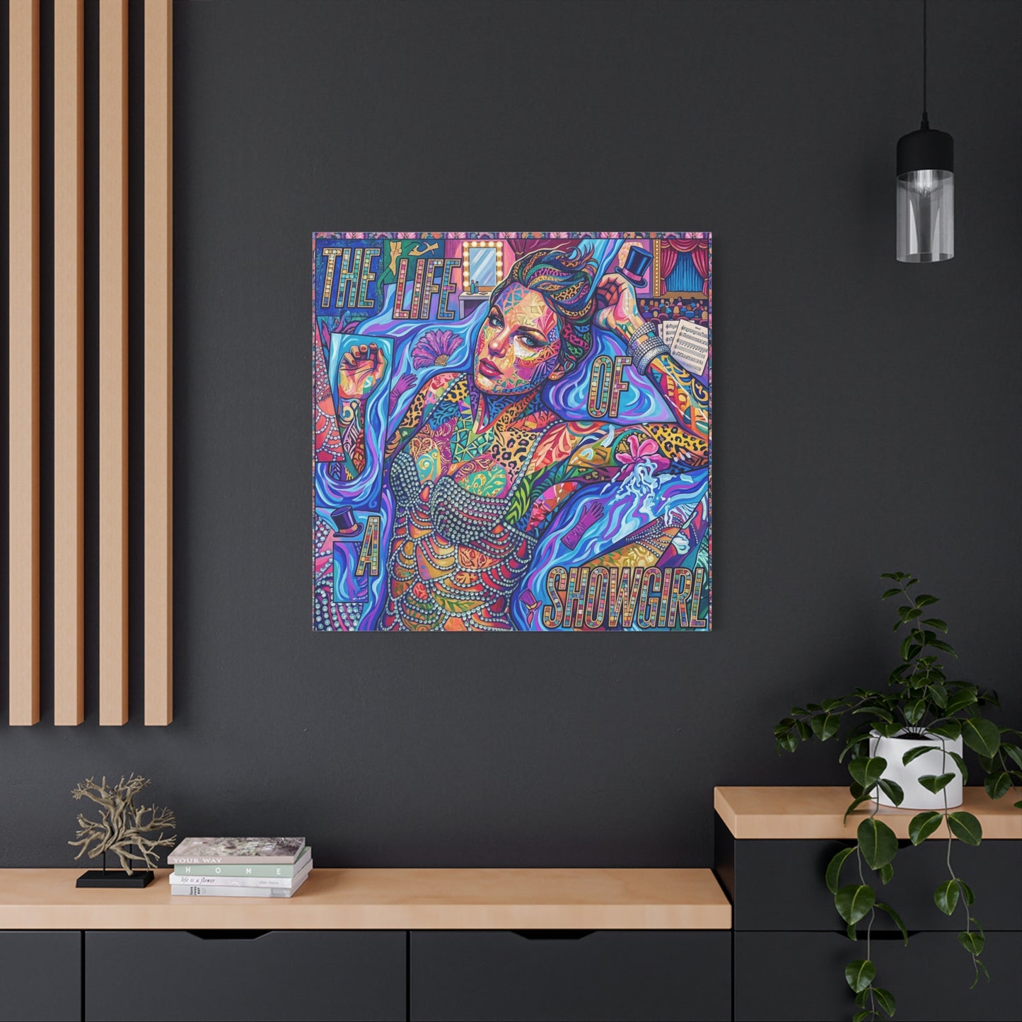 Showgirl Pop Abstract Canvas Wall Art Print