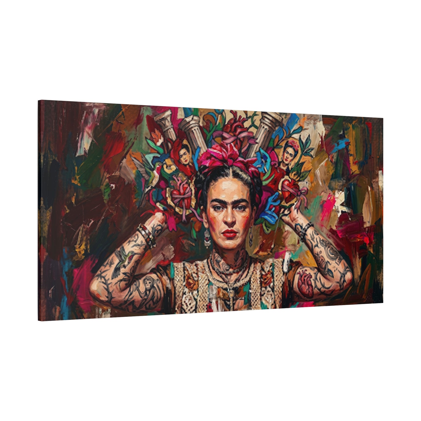 Frida Inspired Abstract Canvas Wall Art — Matte Stretched 1.25"