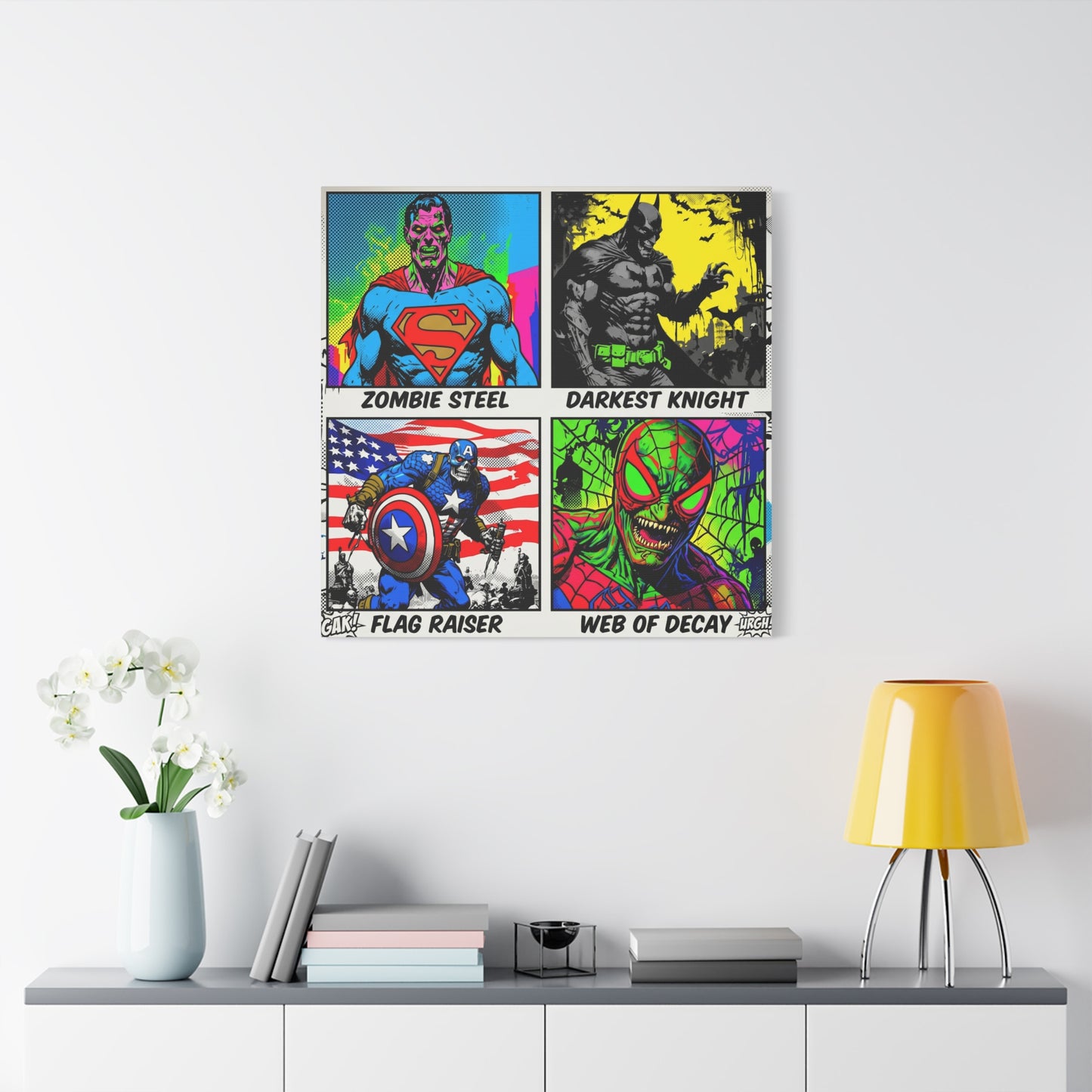 Superhero Pop Canvas Wall Art Print