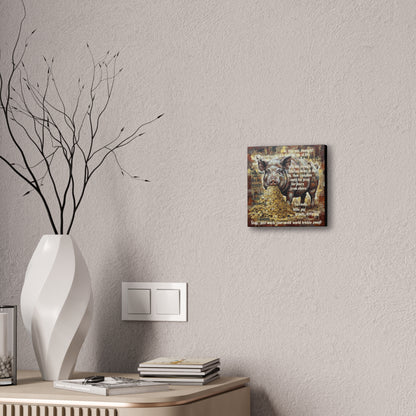 DMB Pig Inspired art - 'Greedy Little Pig' Farmhouse Wall Art