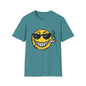 Smokin' Cool Emoji T-Shirt — Retro Grinning Face with Sunglasses & Cigar