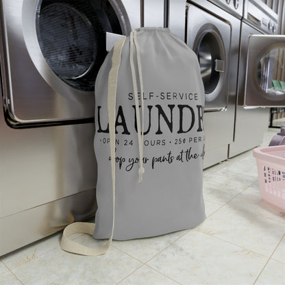 Laundry Bag – "Self-Service Laundry" Drawstring Tote for Dorms & Travel