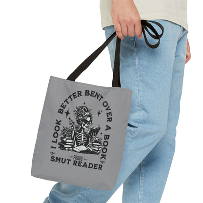 Smut Reader Tote Bag – "I Look Better Bent Over a Book" Booklover Gift
