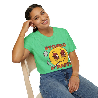 Stoned & Happy Smiley T-Shirt