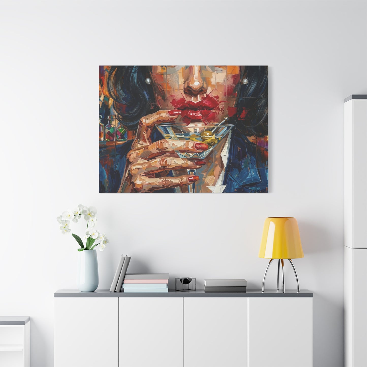 Cocktail Kiss Matte Canvas Wall Art