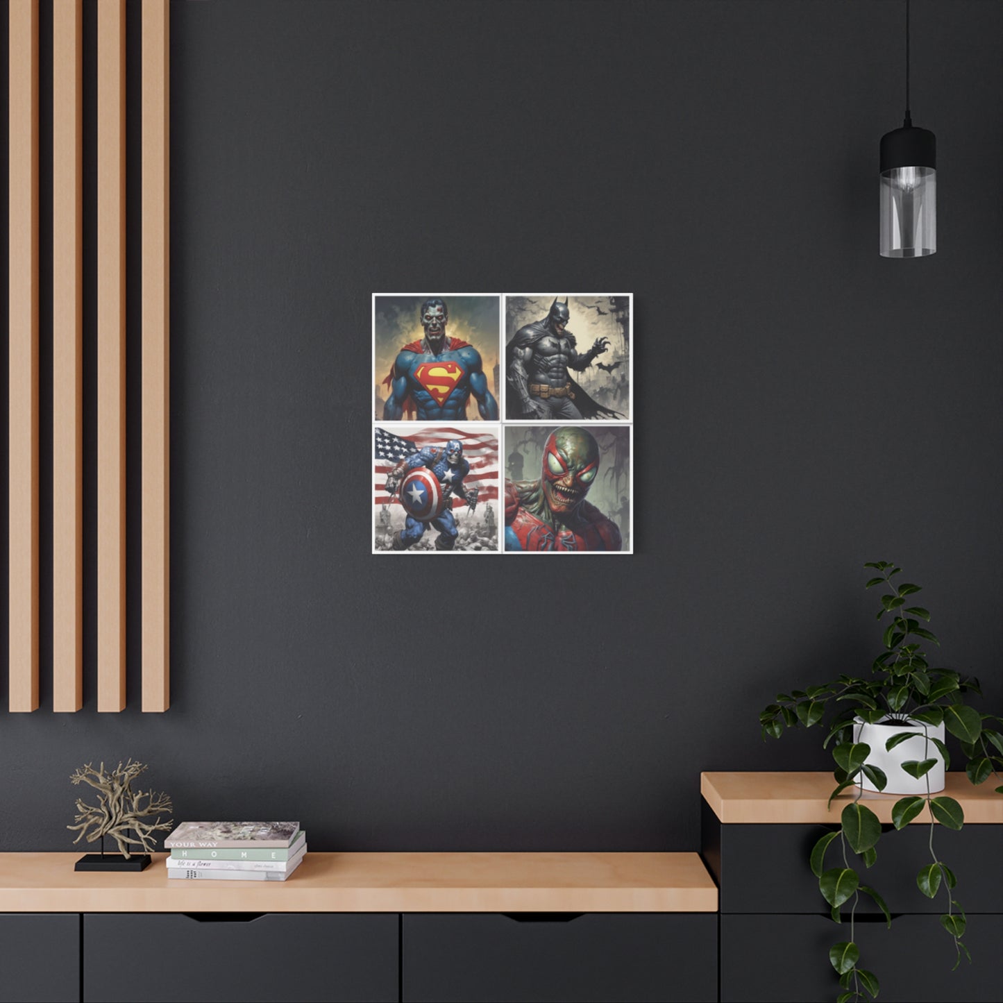 Zombie Heros Canvas Wall Art Print