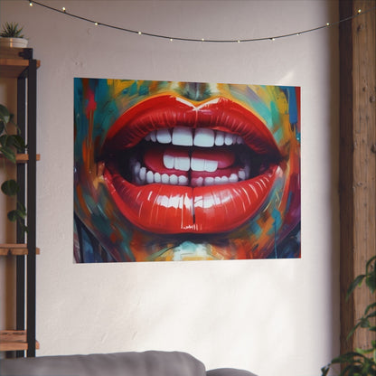 Colorful Pop Art Lip Poster Fine Art Print