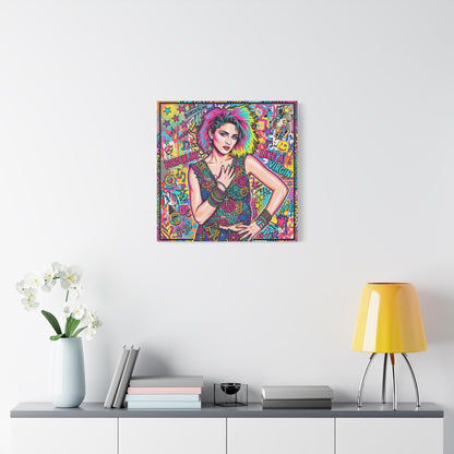 Queen of Pop Abstract Canvas Wall Art Print